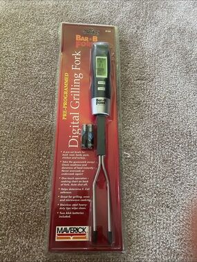 ❤️ 3/$18 Maverick Bar-B-Board Digital Grilling Fork - Red/Black
